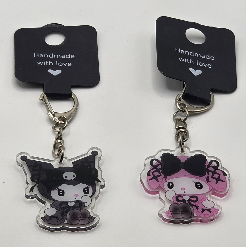 Kuromi & My Melody‎ Lolita Style Keychains! Set of 2